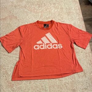 Adidas Women's Orange Short Sleeve Tee